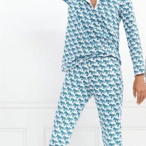 Roller Rabbit Blue Horses Pajamas XS